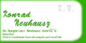 konrad neuhausz business card